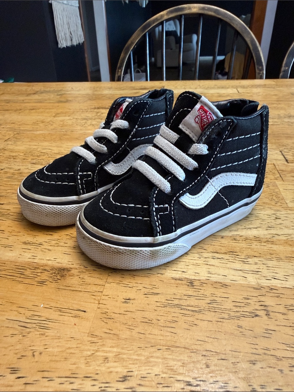 Vans Kids Black & White High-Top Sneakers